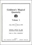 Goldston's Magical Quarterly Volume 1 (Jun 1934 - Mar 1935) by Will Goldston