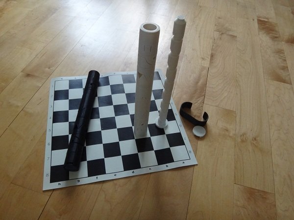 Cy Endfield chess set 3D printed: pawns exposed