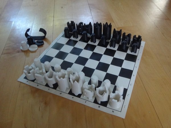 Cy Endfield chess set 3D printed