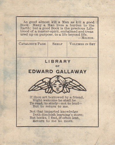 Edward Gallaway bookplate