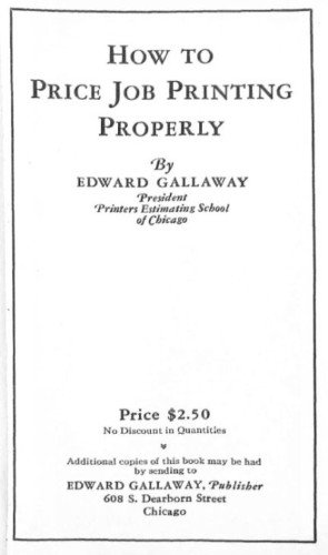 "How to Price Job Printing Properly" title page