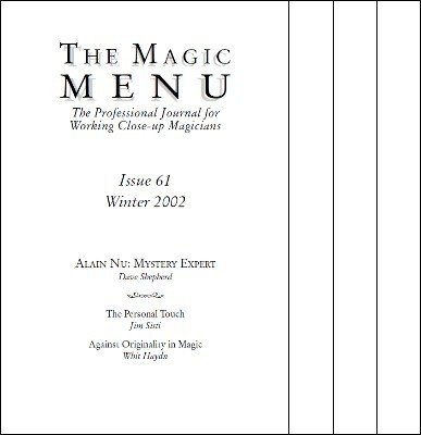 Magic Menu volume 11 (2002) by Jim Sisti