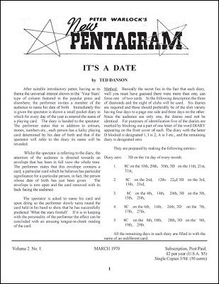 New Pentagram Magazine Volume 2 (March 1970 - February 1971) by Peter Warlock