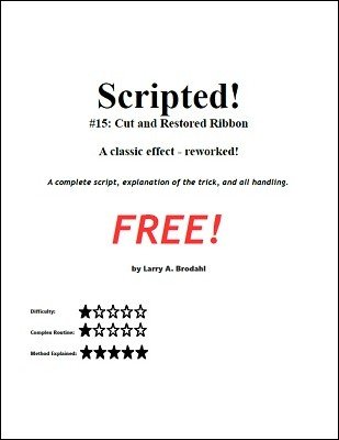 Scripted #15: cut and restored ribbon by Larry Brodahl