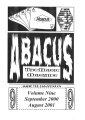 Read more about Abacus Volume 9 (September 2000 - August 2001) by Al E. Smith
