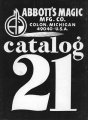 Abbott Magic Catalog #21 1976 by Recil Bordner