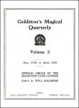 Goldston's Magical Quarterly Volume 2 (Jun 1935 - Apr 1936) by Will Goldston