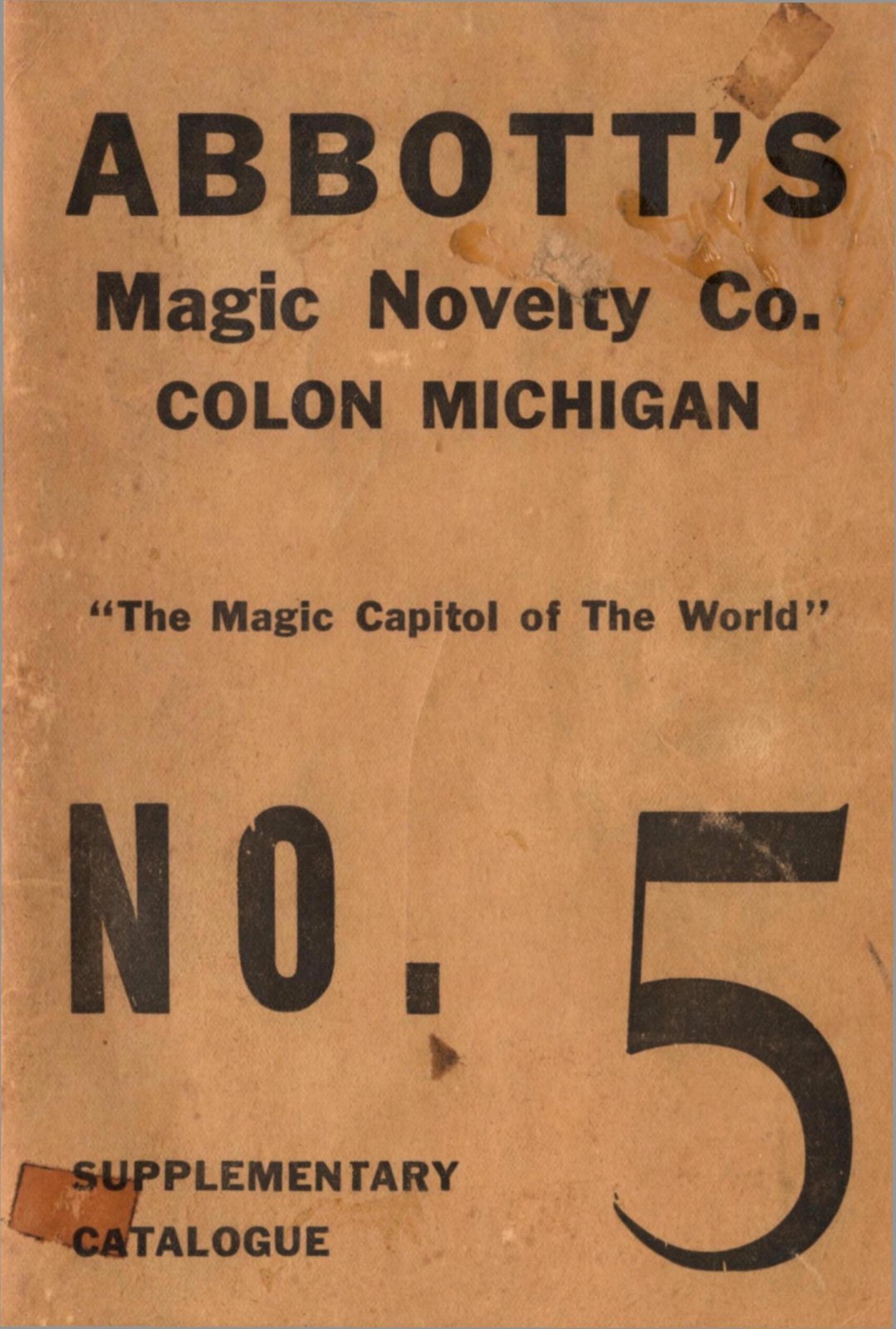 Abbott Magic Catalog 5 by Percy Abbott