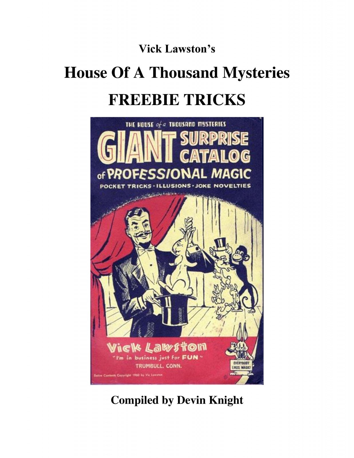 House of a Thousand Mysteries by Vick Lawston