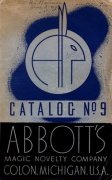 Abbott Magic Catalog #9 1947 by Percy Abbott