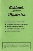Bohleno's Mysteries by Henry Bohlen