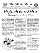 Magic Menu volume 3, number 15 (Jan - Feb 1993) by Jim Sisti