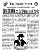 Magic Menu volume 3, number 16 (Mar - Apr 1993) by Jim Sisti