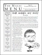 Magic Menu volume 6, number 32 (Nov - Dec 1995) by Jim Sisti