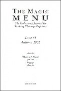 Magic Menu volume 11, number 64 (autumn 2002) by Jim Sisti
