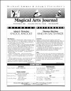 Magical Arts Journal Volume 1 Issue 4 (Nov 1986) by Michael Ammar & Adam J. Fleischer