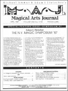 Magical Arts Journal Volume 1 Issue 9 (Apr 1987) by Michael Ammar & Adam J. Fleischer