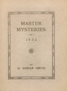 Master Mysteries of 1933 by H. Adrian Smith