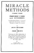 Prepared Cards and Accessories: Miracle Methods No. 3 by Jean Hugard & Fred Braue
