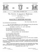 MUM Volume 1 (October 1911 - July 1912) by Charles Roltare