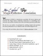 NEMCA Newsletter Volume 1 Number 1 (January - March 2022) by NEMCA: New England Magic Collectors Association
