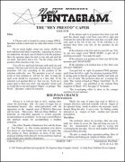New Pentagram Magazine Volume 19 (March 1987 - February 1988) by Peter Warlock