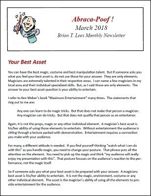 Abraca-Poof March 2018 by Brian T. Lees