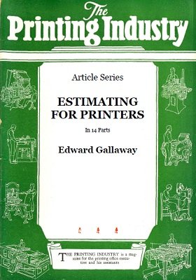 Article Series: Estimating for Printers by S. W. Erdnase