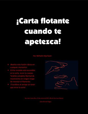 Carta Flotante Cuando te Apetezca by Wilhelm Eberhard
