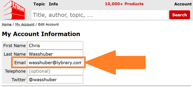 type in your new email address