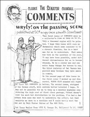 Clarke the Senator Crandall Comments (used) by Clarke Crandall