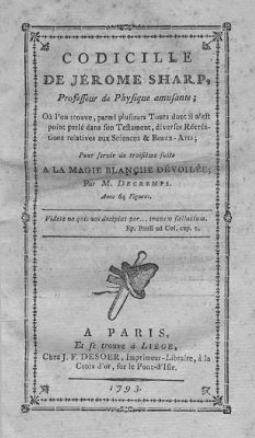Codicille de Jérome Sharp by Henri Decremps