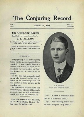 Conjuring Record (Apr 1913 - Feb 1915) by Van K. Allison