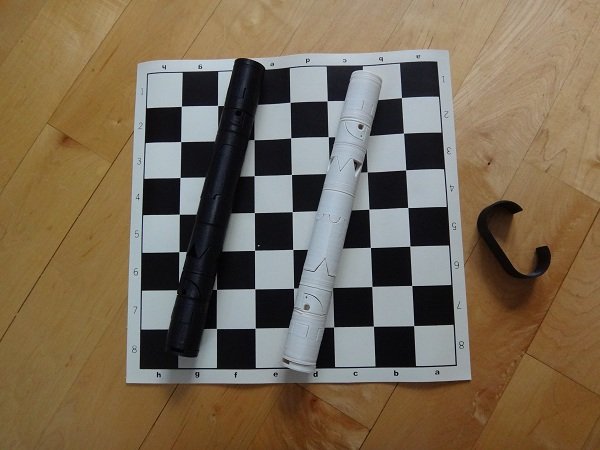 Cy Endfield chess set 3D printed: unrolled
