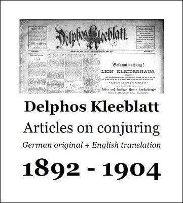 Delphos Kleeblatt Conjuring Articles 1892 - 1904 by unknown