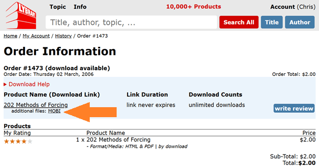 order additional download links