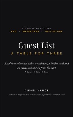 Product image of Guest List: a table for three by Diesel Vance