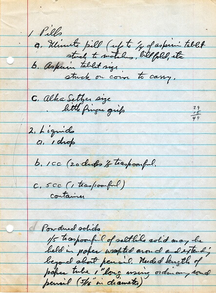 original notes for CIA work