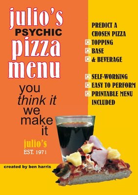 Julio's Psychic Pizza Menu by (Benny) Ben Harris