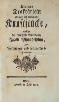 Product image of Kleines Traktätlein seltsamer und approbirter Kunststücke by Jacob Philadelphia