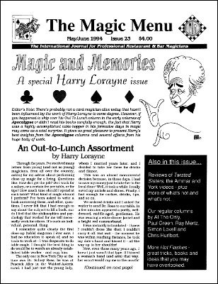 Magic Menu volume 4, number 23 (May - Jun 1994) by Jim Sisti
