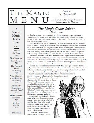 Magic Menu volume 10, number 60 (Jul - Aug 2000) by Jim Sisti