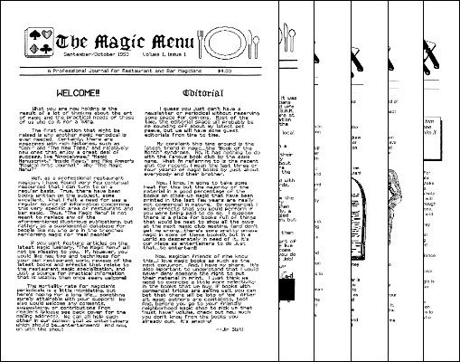 Magic Menu volume 1 (Sep 1990 - Aug 1991) by Jim Sisti