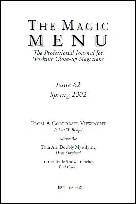 Magic Menu volume 11, number 62 (spring 2002) by Jim Sisti