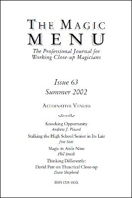 Magic Menu volume 11, number 63 (summer 2002) by Jim Sisti