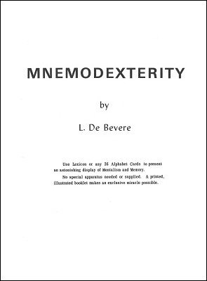Mnemodexterity (used) by L. De Bevere