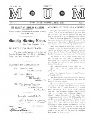 MUM Volume 3 (September 1914 - September 1915) by Charles Roltare
