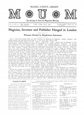 MUM Volume 11 (July 1921 - June 1922) by Charles Roltare