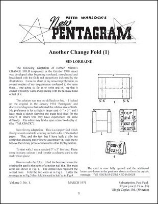 New Pentagram Magazine Volume 3 (March 1971 - February 1972) by Peter Warlock