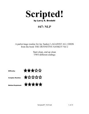 Product image of Scripted #47: NLP by Larry Brodahl